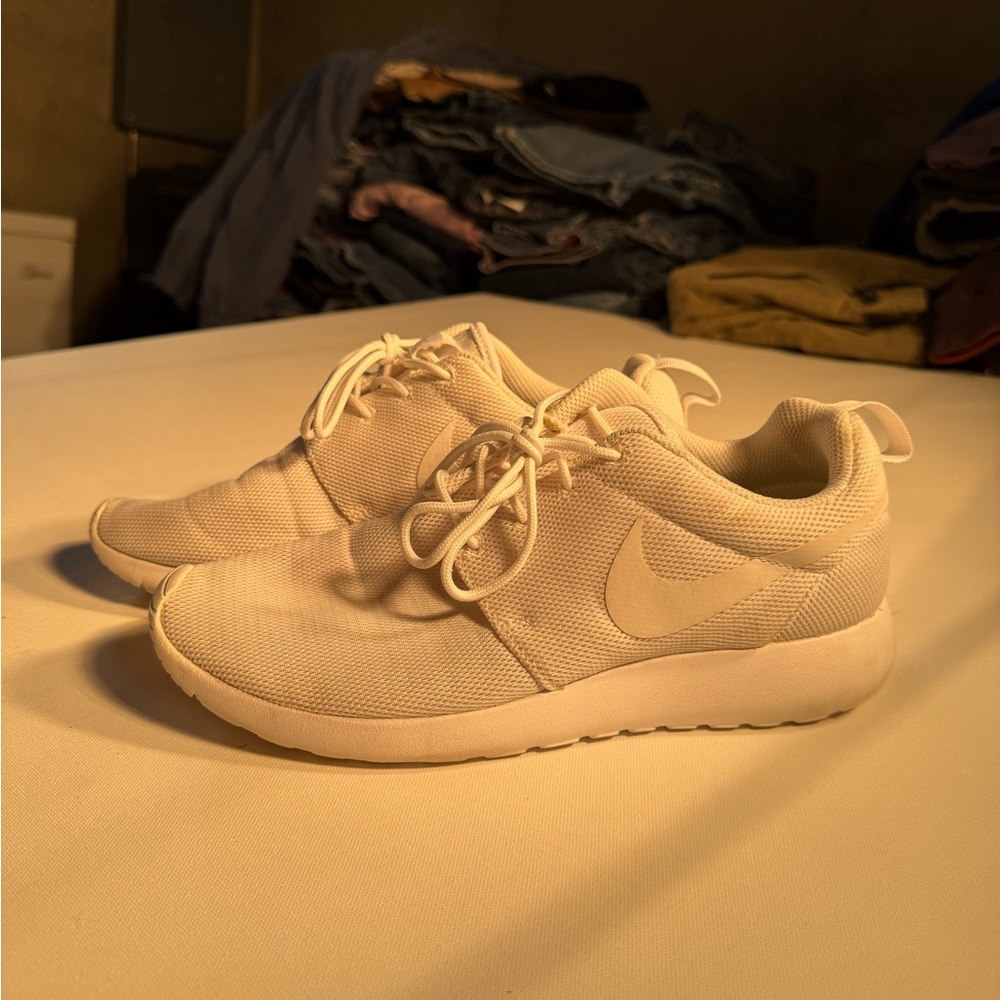 Nike White Mesh Athletic Sneakers